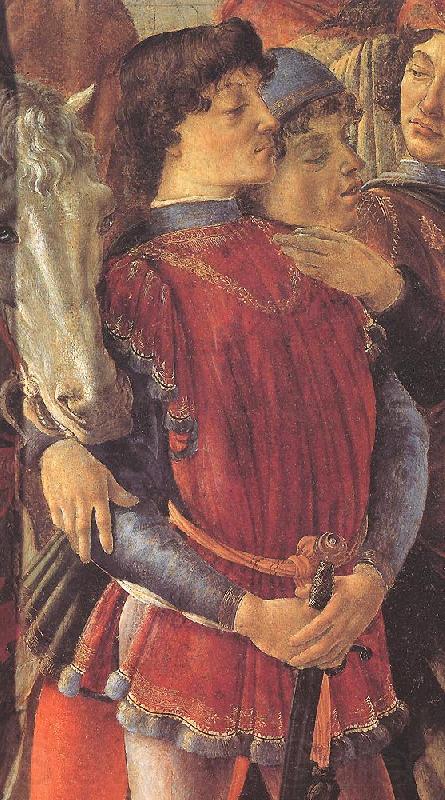 BOTTICELLI, Sandro The Adoration of the Magi (detail) Spain oil painting art